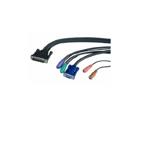 Comprar Lindy KVM Console Cable CPU Switch Multimedia, 1m - Switch KVM (1m, 1m, Negro, 25 D, 2xPS/2, HD15, 2x3.5mm) al mejor precio