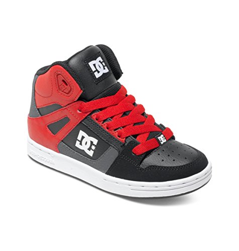 Comprar DC Shoes Rebound B - Zapatillas altas, para niño, color gris / rojo, talla 35 al mejor precio