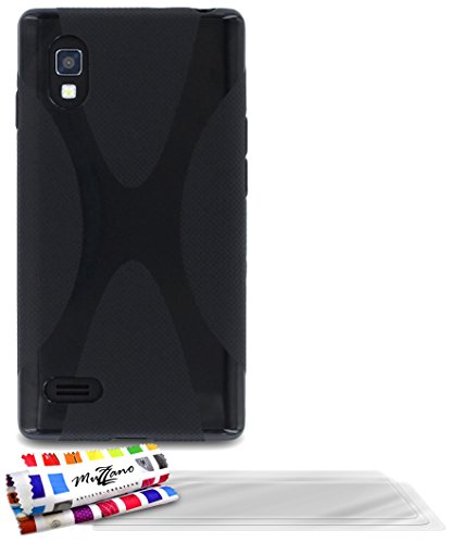 Comprar Muzzano F6311 - Funda para LG Optimus L9 + 3 protecciónes de pantalla, color negro al mejor precio