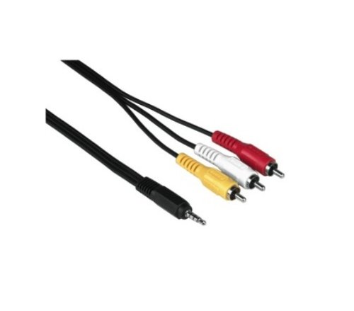 Comprar Hama 75043090 cable de audio y video - Cable AV (3m, 3.5mm, 3 x RCA, 3.5mm - 3RCA) Negro al mejor precio