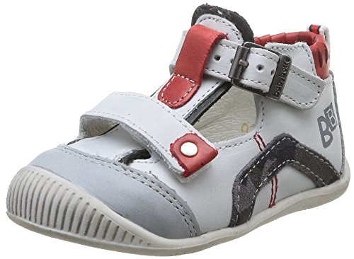 Comprar Babybotte Pop - Zapatos primeros pasos de cuero para niño Blanco Blanc (1/091/Blanc/Rouge) 23 al mejor precio