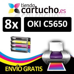 PACK 8 (ELIJA COLORES) CARTUCHOS COMPATIBLES OKI C5650/5750PACK 8 (ELIJA COLORES) CARTUCHOS COMPATIBLES OKI C5650/5750