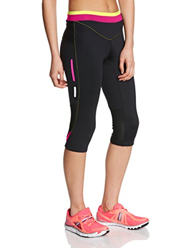 Comprar Ronhill Aspiration - Pantalones pirata de running para mujer, color negro / magenta, talla L al mejor precio