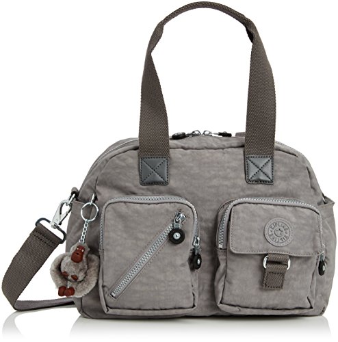 Comprar Kipling K13636H21 Bolso de Hombro de Material Sintético para Mujer, Color Gris, Talla 33x25x19 cm (B x H x T) al mejor precio