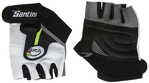 Comprar Santini Guantes Abiertos  Blanco / Negro 7 (S) al mejor precio