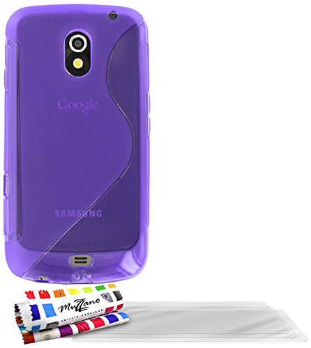 Comprar Muzzano F18S03-2581064 - Funda para Samsung Galaxy Nexus, con 3 protectores de pantalla, color violeta al mejor precio