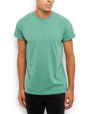 Comprar Bright Green Roll Sleeve T-Shirt al mejor precio