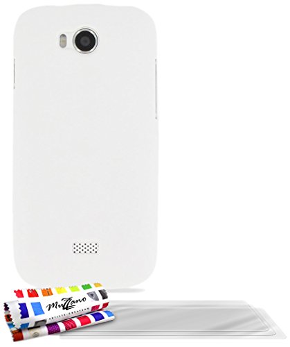 Comprar Muzzano Le Pearls - Funda para Wiko Iggy, incluye 3 protecciones de pantalla, color blanco al mejor precio