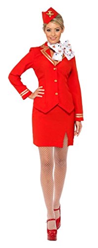 Comprar Smiffys Trolley Dolly Traje con chaqueta / falda / bufanda y sombrero (L, rojo) al mejor precio