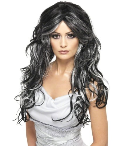 Comprar Smiffy's Gothic Bride Wig (Black/ Grey) (peluca) al mejor precio