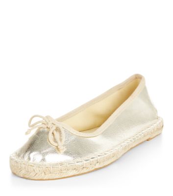 Comprar Gold Espadrille Ballet Pumps al mejor precio