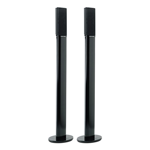 Comprar Harman/Kardon HTFS 2WQ - Juego de 2 soportes de suelo para altavoces satélite HKTS 9/HKTS16/HKS 4 (aluminio, sistema de recogida de cables, altura de 876 mm), color negro al mejor precio