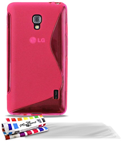 Comprar Muzzano Le S - Funda para LG Optimus F6 + 3 protecciones de pantalla, color rosa al mejor precio