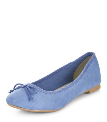 Comprar Pale Blue Suedette Ballet Pumps al mejor precio