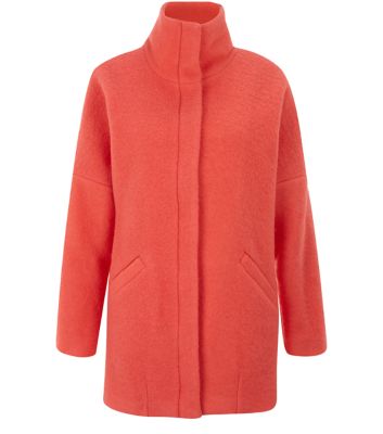 Comprar Coral Wool Mix Funnel Neck Coat al mejor precio