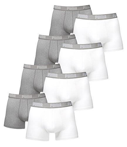 Comprar Puma Basic - Bóxer básico calzoncillo para hombres en muchos colores (paquete de 8) - XL, blanco / gris mezclilla al mejor precio