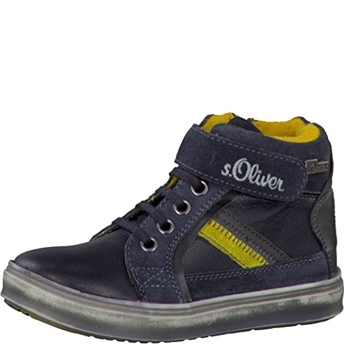 Comprar s.Oliver 35312 - zapatillas deportivas altas de cuero niños, color azul, talla 28 al mejor precio