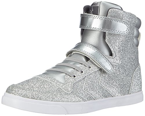Comprar Hummel HUMMEL SL STADIL GLITTER JR HI - zapatillas deportivas altas de material sintético niña, color Plata, talla 35 al mejor precio