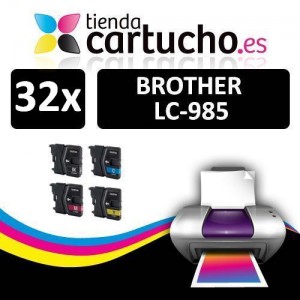 Comprar PACK 32 Brother LC985 Cartucho de tinta compatible, sustituye al cartucho original Brother LC-985PACK 32 Brother LC985 Cartucho de tinta compatible, sustituye al cartucho original Brother LC-985 al mejor precio