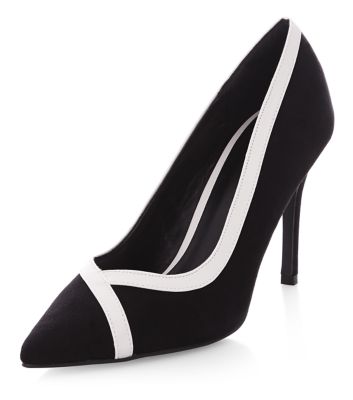 Comprar Monochrome Suedette Contrast Trim Pointed Court Shoes al mejor precio