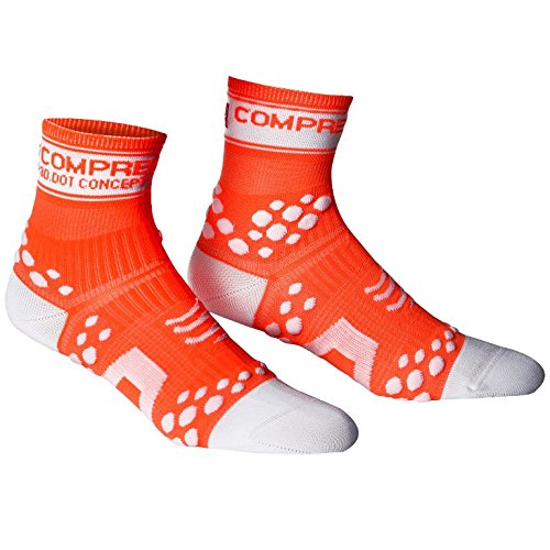 Comprar Compressport Run Fluo - Calcetines de running unisex, color naranja, talla 2 al mejor precio