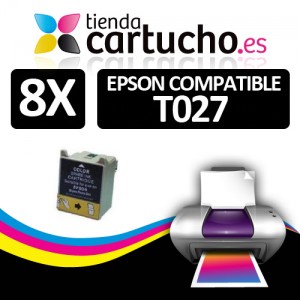 Comprar PACK 8 CARTUCHOS COMPATIBLE EPSON T027PACK 8 CARTUCHOS COMPATIBLE EPSON T027 al mejor precio