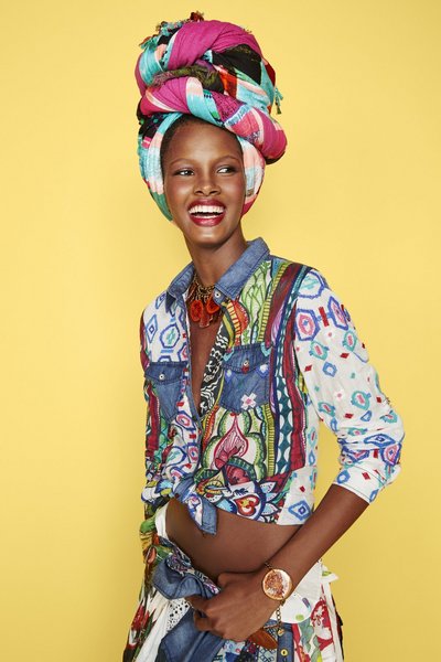 Comprar Desigual - Mujer - Camisa estampada con denim - Chelo - Size L al mejor precio