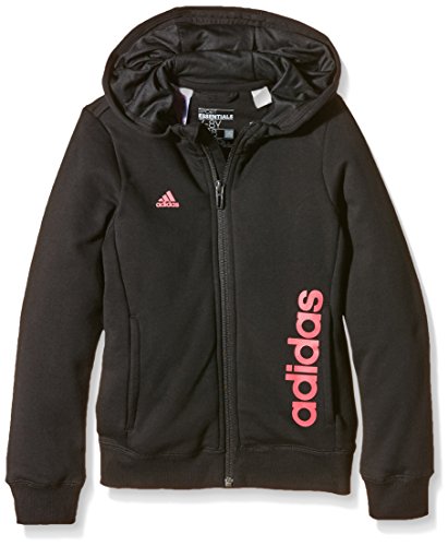 Comprar adidas YG ESS LIN FZ - Sudadera para mujer, color negro / rosa, talla 128 al mejor precio