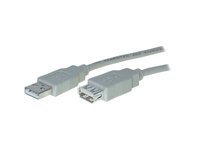 Comprar S-Conn USB 2.0 0.3m - Cable USB (USB A, USB A, Macho/hembra, Derecho, Derecho, Gris) al mejor precio
