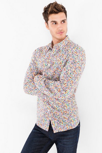 Comprar Desigual - Hombre - Camisa de manga larga a topos - Cromitomi - Size XXL al mejor precio