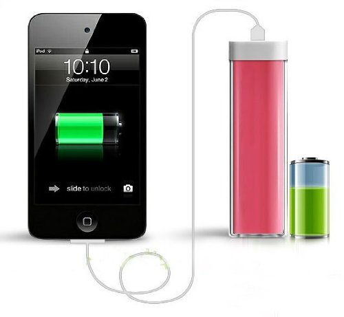 Comprar Cargador externo, bateria externa para móviles,Powerbank 2600 mAh + cable iphone al mejor precio