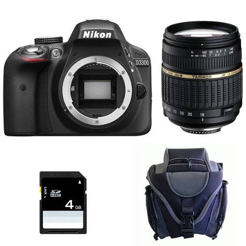Comprar NIKON D3300 + TAMRON AF 18-200 XR Di II LD + Sac + SD 4Go al mejor precio