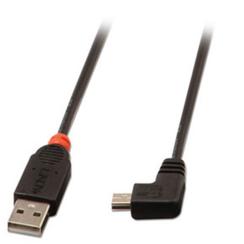 Comprar Lindy 31970 - Cable acodado USB 2.0, conector tipo A macho a tipo mini - B, ángulo derecho de 90º - 0,5m, negro al mejor precio