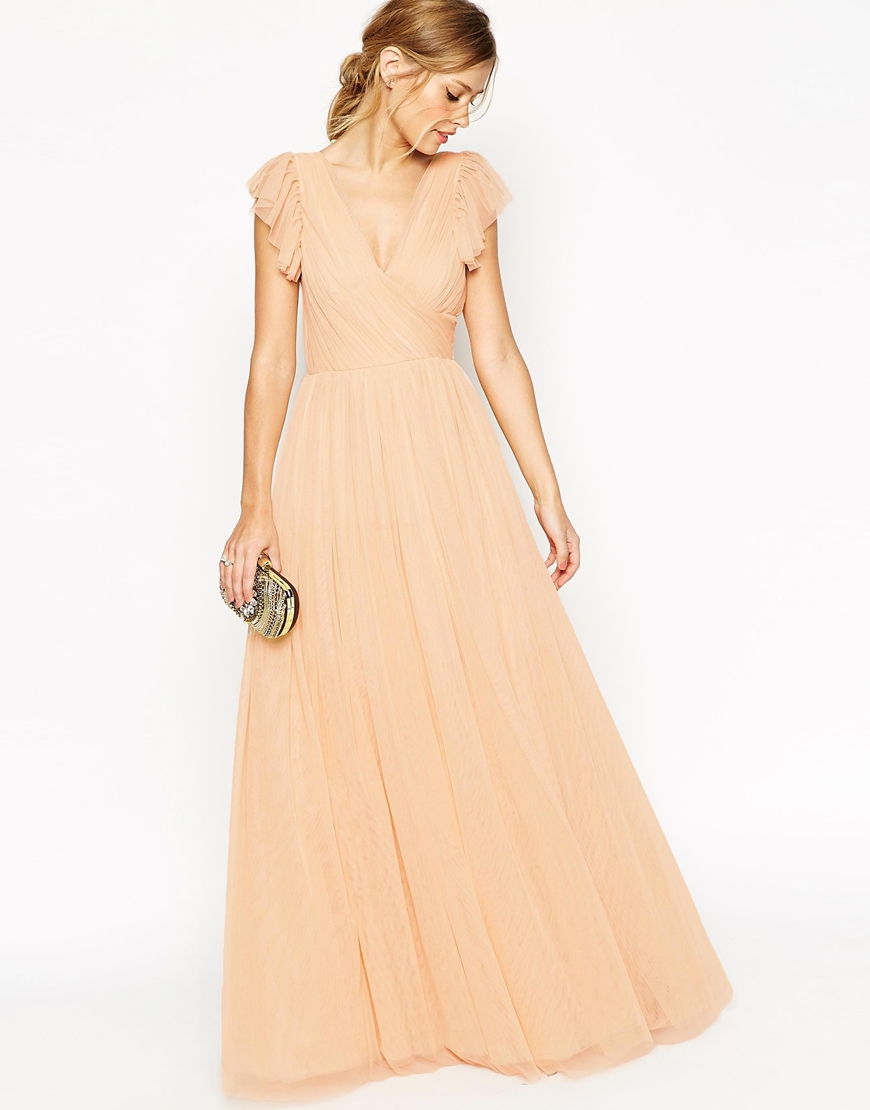 Comprar Vestido largo de malla de primera calidad Princess de ASOS SALON al mejor precio