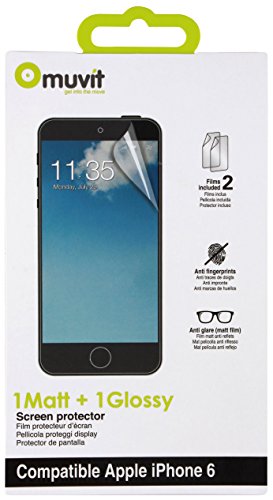 Comprar Muvit MUSCP0532 - Set de dos protectores de pantalla para Apple iPhone 6, mate y brillo al mejor precio