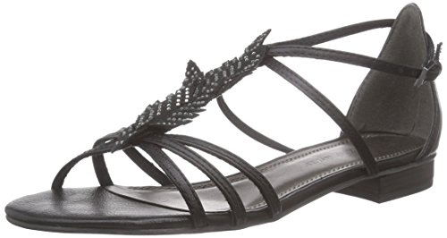 Comprar Marco Tozzi 28100 - sandalias abiertas de lona mujer, color negro, talla 41 al mejor precio