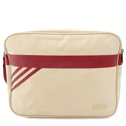 Comprar adidas Airliner Suede - Bolsa de deporte, color beige / rojo / dorado al mejor precio