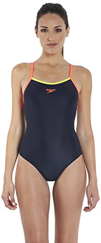 Comprar Speedo 8-05403A14328 - Traje de baño, color Azul (Navy/Siren/Wild Lime), talla UK: Talla 28 al mejor precio