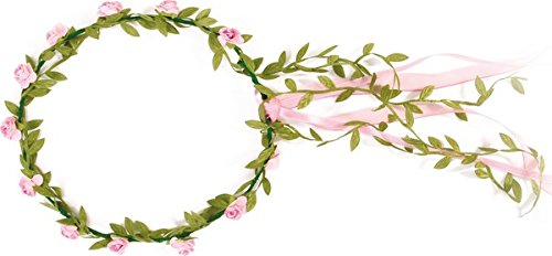 Comprar Corona de flores rosas niña - Única al mejor precio