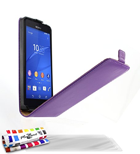 Comprar Muzzano F869634 - Funda para Sony Xperia Z3 Compact, incluye 3 protecciones de pantalla, color violeta al mejor precio