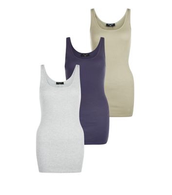 Comprar Tall Grey Purple and Olive Ribbed Vests al mejor precio