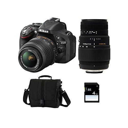 Comprar NIKON D5200 + 18-55 VR II + SIGMA 70-300 DG MACRO + Sac + Carte SD 4Go al mejor precio