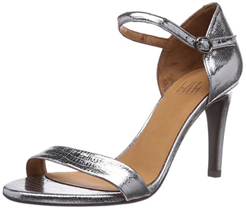 Comprar billi bi Copenhagen High Heel Closed Back Metal - Sandalias de vestir de cuero para mujer, color Plata, talla 40 al mejor precio