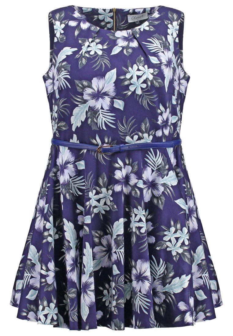 Comprar Closet Curves Vestido informal blue/white al mejor precio