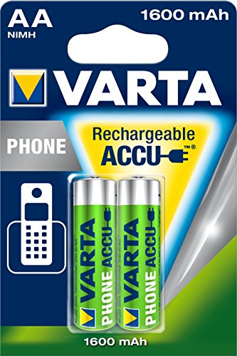 Comprar Varta Phone Accu - Batería AA Mignon Ni-Mh (pack de 2, 1600 mAh, apta para teléfonos inalámbricos) al mejor precio