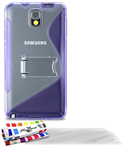 Comprar Muzzano F20006 - Funda para Samsung Galaxy Note 3, incluye 3 protectores de pantalla, color violeta al mejor precio