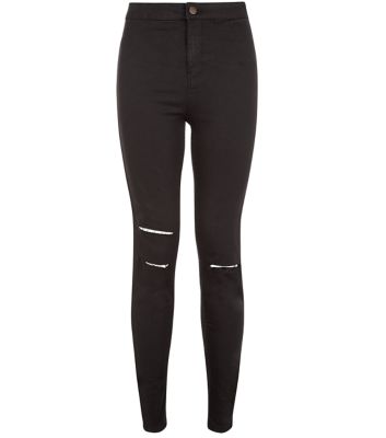 Comprar Black Double Ripped High Waist Super Skinny Jeans al mejor precio