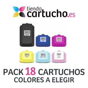 PACK 18 (ELIJA COLORES) CARTUCHOS COMPATIBLES HP 363PACK 18 (ELIJA COLORES) CARTUCHOS COMPATIBLES HP 363