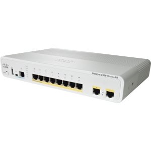 Comprar Cisco WS-C2960C-8TC-L : Cisco Catalyst Compact 2960C-8TC-L - Switch - Managed - 8 x 10/100 + 2 x shared Gigabit SFP - desktop, rack-mountable, wall-mo al mejor precio
