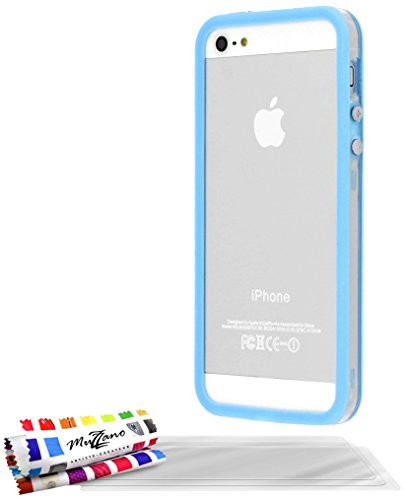 Comprar Muzzano F19434 - Funda para Apple iPhone 5, incluye 3 protectores de pantalla, color azul lago al mejor precio
